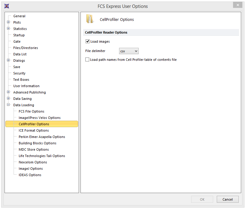 Figure T24.61  CellProfiler Data Loading Options for Importing Plate Based Multiple Field Location Imaging Data.
