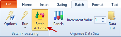 Figure T9.6  Selecting the Batch Actions Command