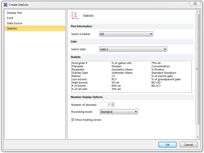 Figure 19.12  Statistic Options - Histogram as Data Source