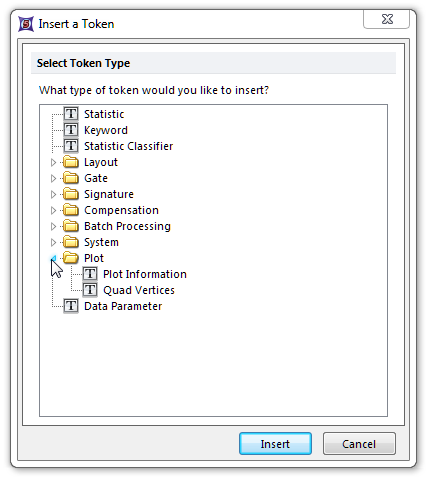 Figure 19.20  Selecting Plot Token from the Select Token Type dialog