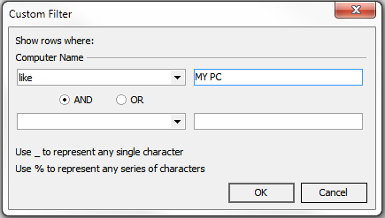 Figure 32.32 Using a custom classification for reports