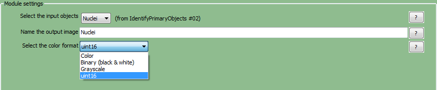 Figure T24.68  ConvertObjectsToImage Module: Naming the output image the same as the input object.