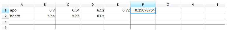 Figure 4. Numerical result of completed array formula within the Spreadsheet Figure 4. Numerical result of completed array formula within the Spreadsheet