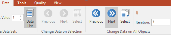 Figure T29.47 Changing data on all objects to the next iteration in the Data List Figure T29.47 Changing data on all objects to the next iteration in the Data List