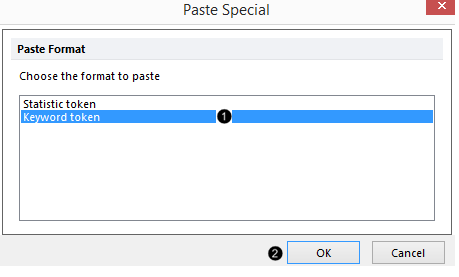 Figure T29.43 Selecting a keyword token Figure T29.43 Selecting a keyword token