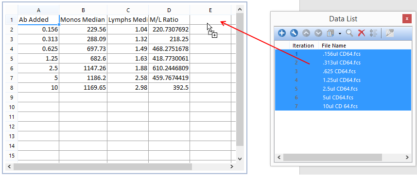 Figure T17.20 - Drag and Drop Data Files to E1 Figure T17.20 - Drag and Drop Data Files to E1