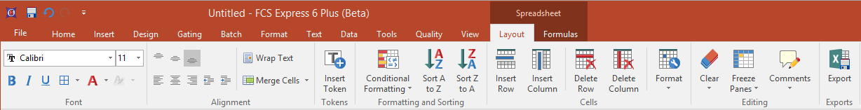 Figure 3.32 - Spreadsheet Layout tab
