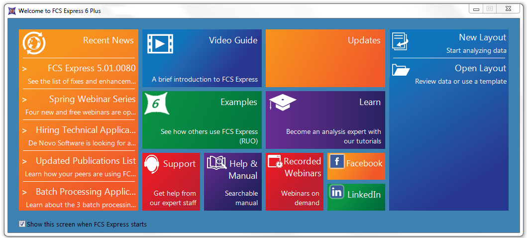 Figure 3.4  The Startup Screen