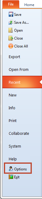 Figure T30.3  Accessing Preferences from the Application Button