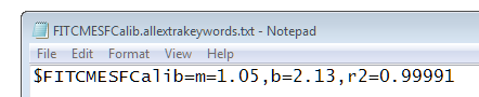 Figure T27.29  Creating an Extra Keyword for the Regression Formula in Notepad