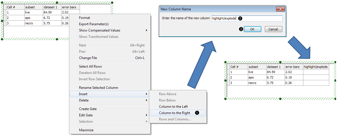 Figure 42. Inserting a new column in a Custom Data Grid Figure 42. Inserting a new column in a Custom Data Grid