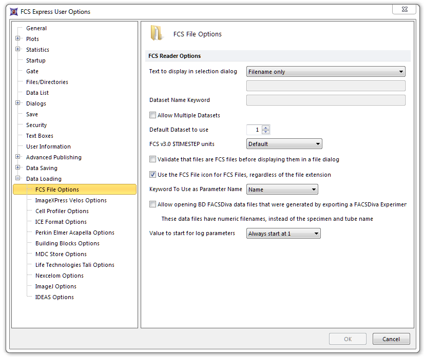 Figure 8.34   FCS File Options