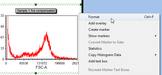 Figure T29.20  Right-clicking on the 1D-plot to access Format options