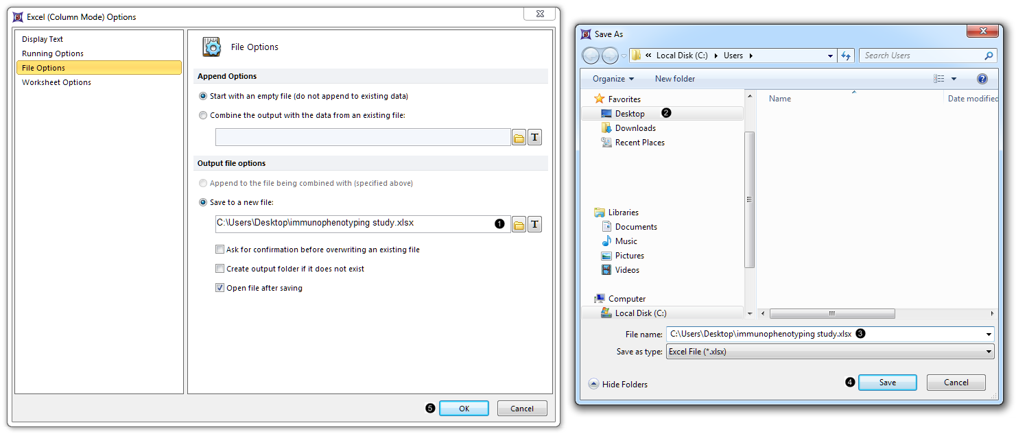 Figure T29.40 Adding an Excel (Column Mode) report to Batch Process Actions Figure T29.40 Adding an Excel (Column Mode) report to Batch Process Actions