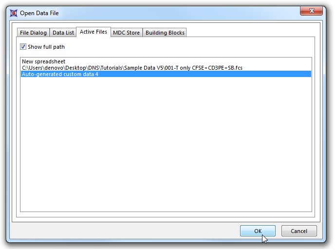 Figure 11.39 Selecting a Spreadsheet to overlay onto an existing Bar Plot