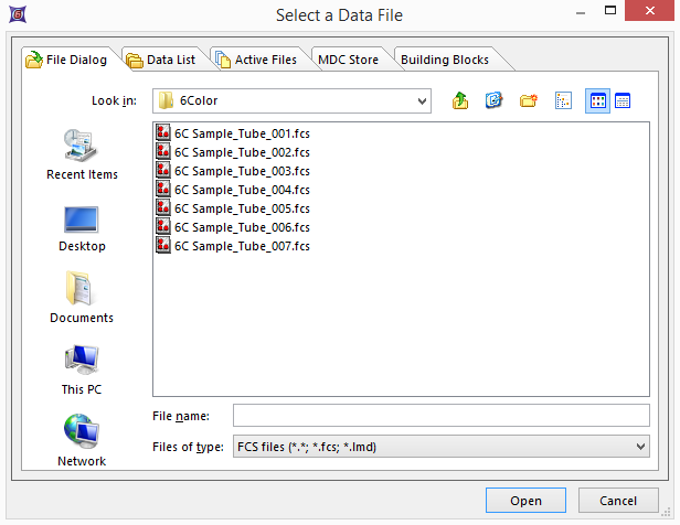 Figure 3.26 - Select a Data File Dialog