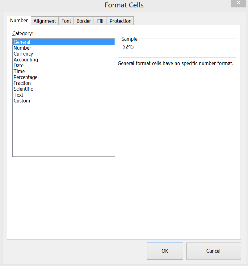 Figure 5.195 - The Format Cell dialog for spreadsheets in FCS Express. The formatting contains all of the familiar features and functionality of Microsoft Excel. 