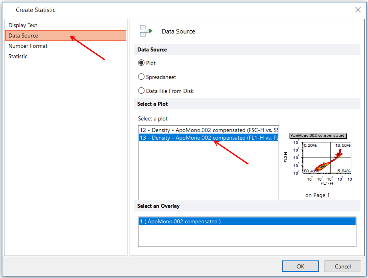 Figure T5.37  Create Statistic Dialog-Data Source Category