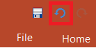 Figure T1.6  Undo Command on ribbon