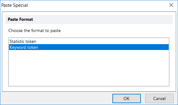 Figure T31.44 Selecting a keyword token Figure T31.44 Selecting a keyword token