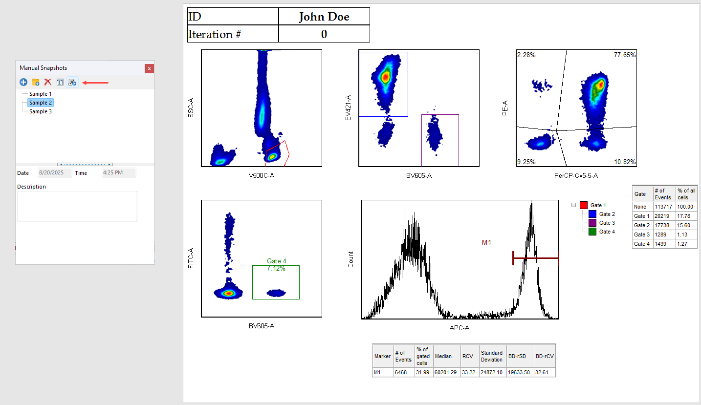Sample 2 from the Manual Snapshot navigator has now been applied to the layout. Note the changes of the position of Gate 4, the position of M1, and the position and style of the Quadrants. Sample 2 from the Manual Snapshot navigator has now been applied to the layout. Note the changes of the position of Gate 4, the position of M1, and the position and style of the Quadrants.