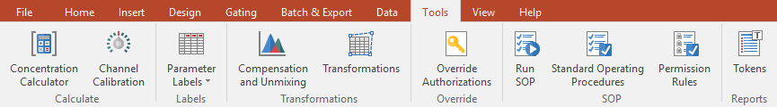 Figure 9.5 The Tools tab.
