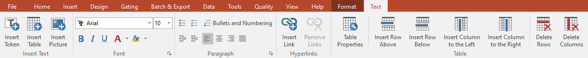 Figure T5.7  Text Formatting Commands