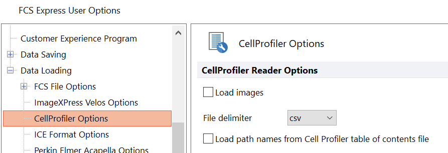 Figure T26.35  Data Loading Options for Numeric Data Only Importing